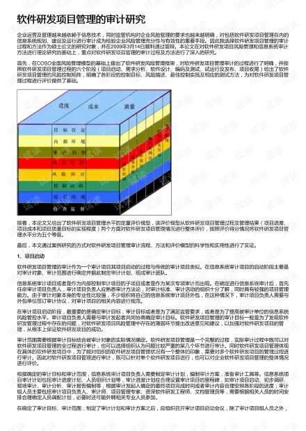 軟件研發(fā)項(xiàng)目管理的審計(jì)研究資源探討與教育軟件開發(fā)實(shí)踐